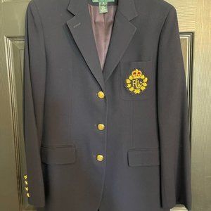 Classic Ralph Lauren Crested Blue Blazer